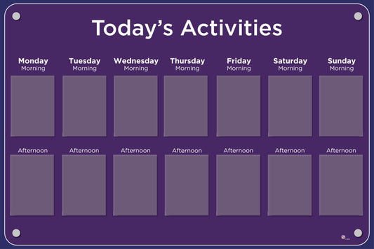 Basic 14 pocket Dementia Care Home Activities Display in Violet
