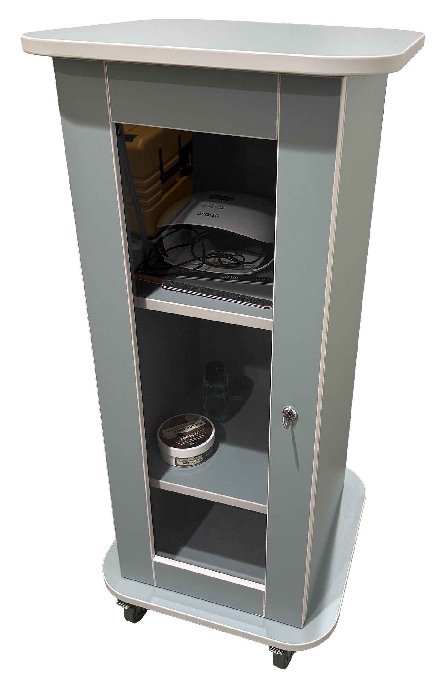 Standard two-tone Pamper Trolley cut out detail