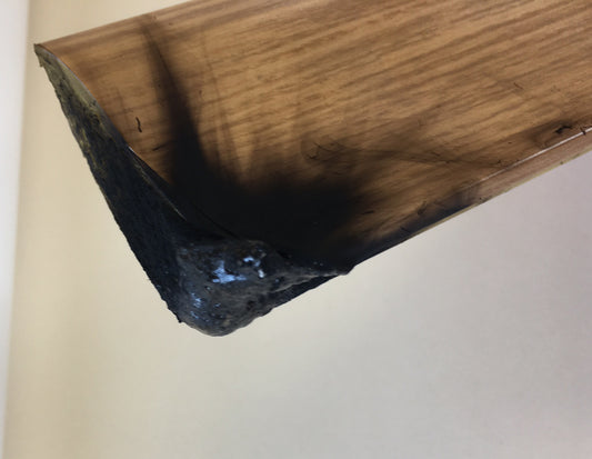 Burnt polymer picture frame moulding