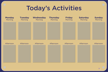 Activities Calendar - Basic 14 pocket design