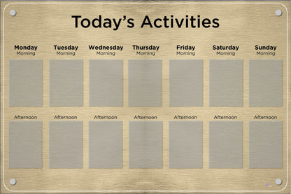 Activities Calendar - Basic 14 pocket design