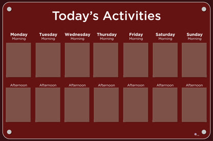 Activities Calendar - Basic 14 pocket design