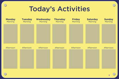 Activities Calendar - Basic 14 pocket design