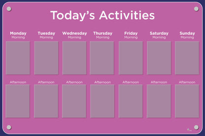 Activities Calendar - Basic 14 pocket design