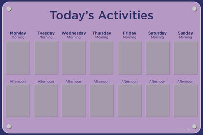 Activities Calendar - Basic 14 pocket design