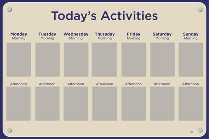 Activities Calendar - Basic 14 pocket design