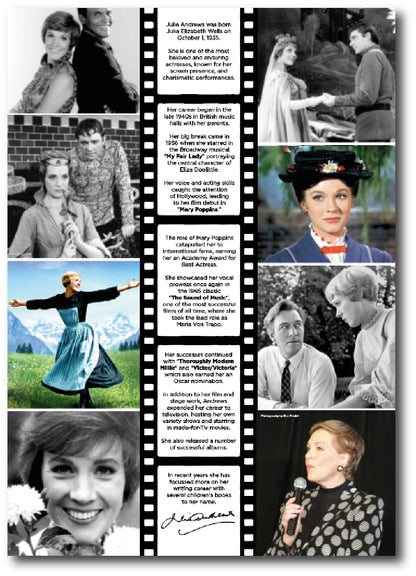 Julie Andrews themed reminiscence artwork display for the dementia care home cinema
