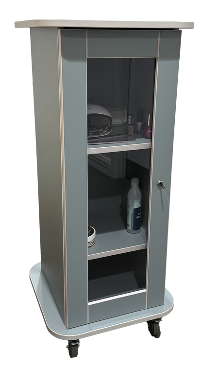 Standard lockable Pamper Trolley in Grey and White
