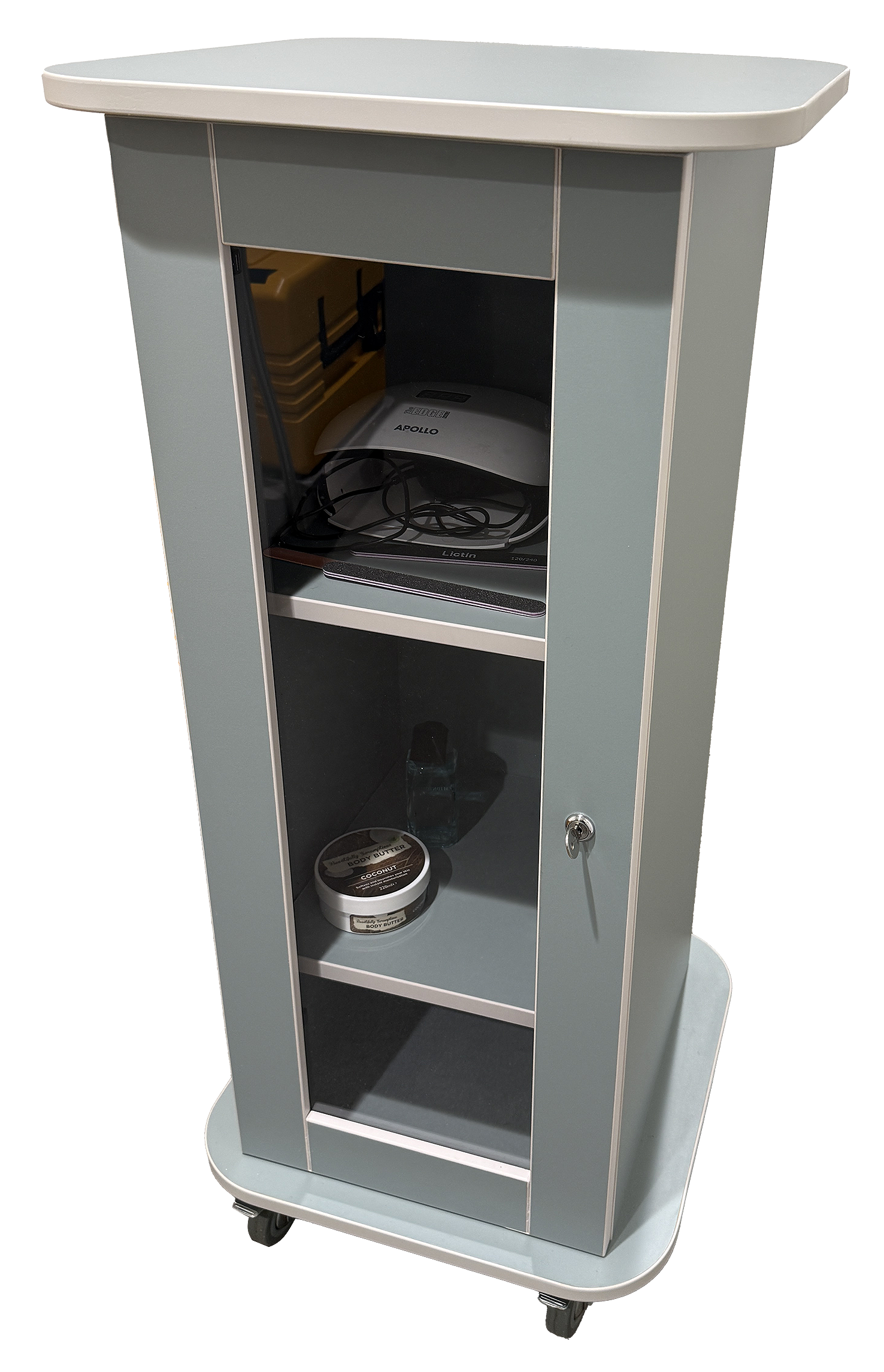 Standard two-tone Pamper Trolley cut out detail